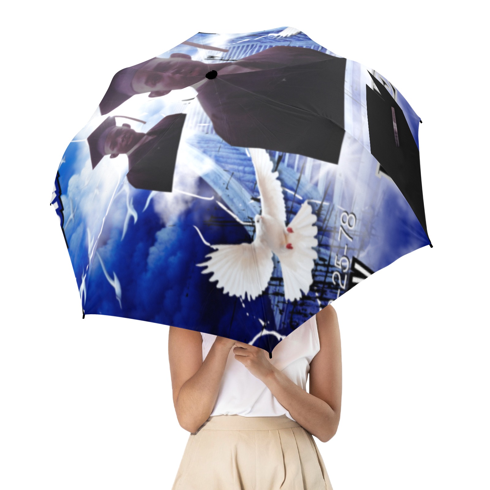 POOKIE MEMORIAL umbrella Semi-Automatic Foldable Umbrella (Model U12)