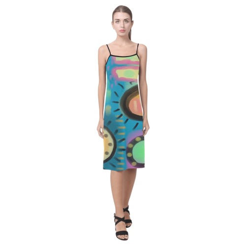 Funky Abstract Art to Wear Alcestis Slip Dress (Model D05)