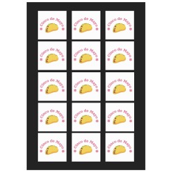 Cinco De Mayo Taco Personalized Temporary Tattoo (15 Pieces)