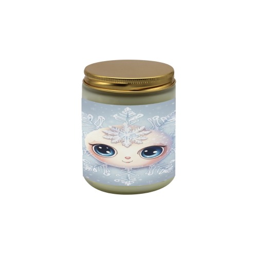 Little Snowflake Frosted Glass Candle Cup - Large Size (Lavender&Lemon)
