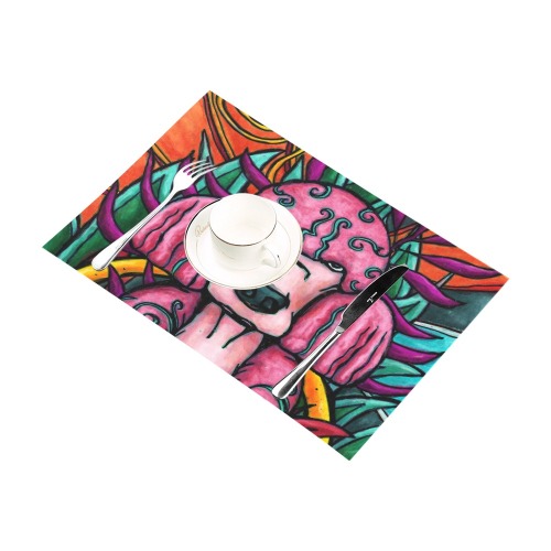 pink poodle Placemat 12’’ x 18’’ (Set of 6)