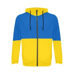 UKRAINE All Over Print Full Zip Hoodie for Men (Model H14)