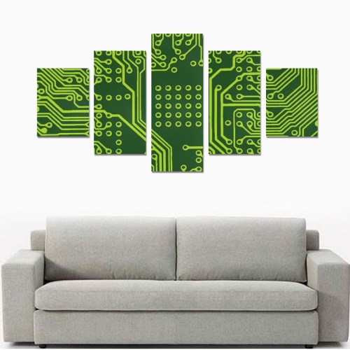 Computer Age (Circuit Board) 9 Canvas Print Sets B (No Frame)
