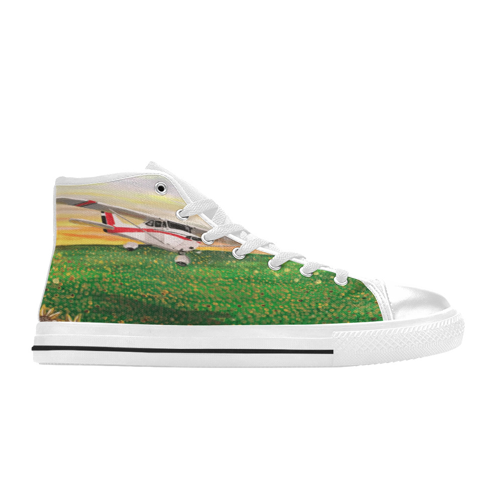 The Flight Of Sunflowers Women's Classic High Top Canvas Shoes (Model 017)