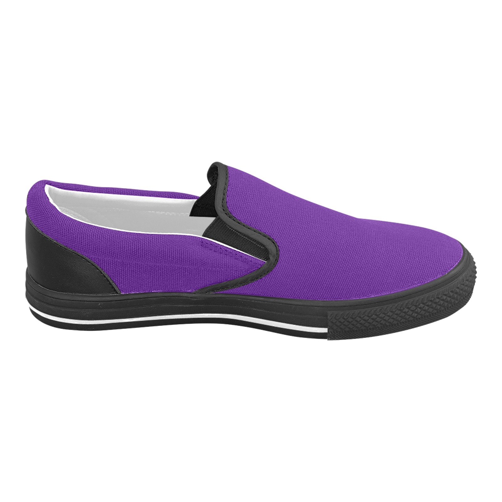 color indigo Men's Slip-on Canvas Shoes (Model 019)