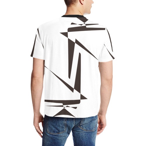 graphic9 Men's All Over Print T-Shirt (Solid Color Neck) (Model T63)