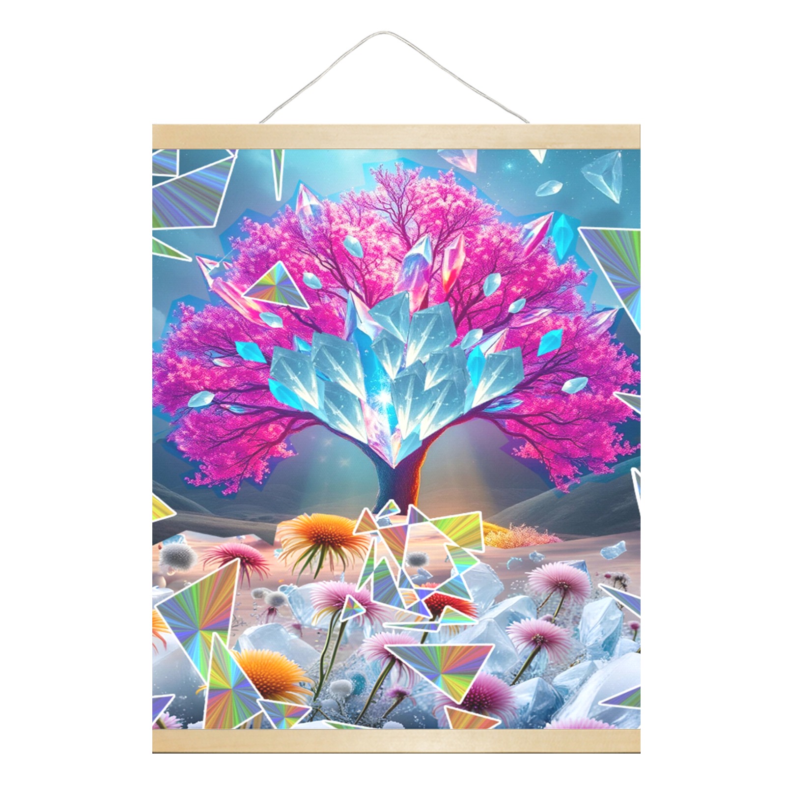 Crystal Tree of Light Hanging Poster 16"x20"