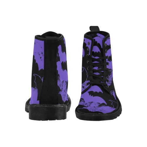 Black Bats In Flight Purple Martin Boots for Women (Black) (Model 1203H)