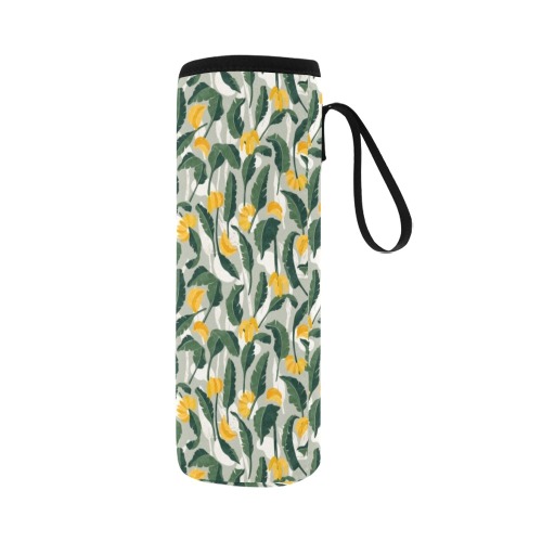 Bananas and banana leaf-964 Neoprene Water Bottle Pouch/Large