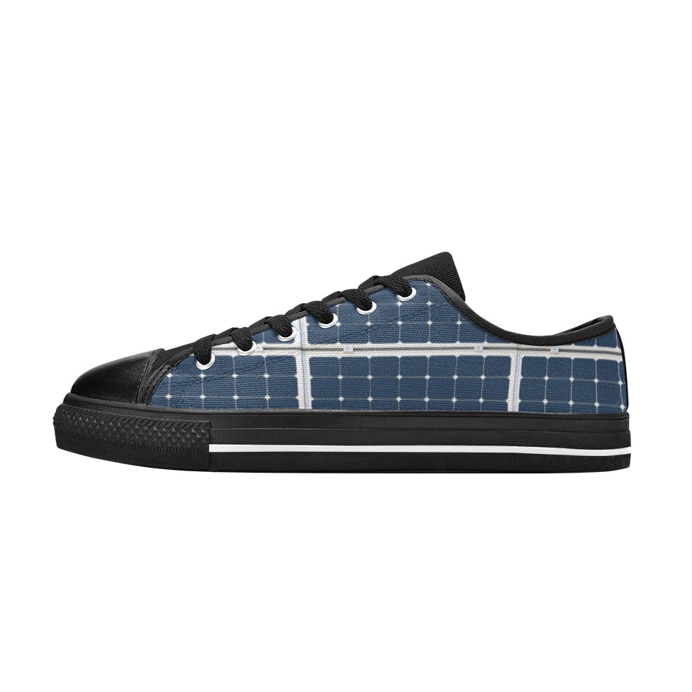 Solar Technology Power Panel Image Photovoltaic Women's Classic Canvas Shoes (Model 018)