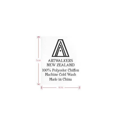 Dress Tag Artwalkers Logo for Women's Dresses (4cm X 5cm)