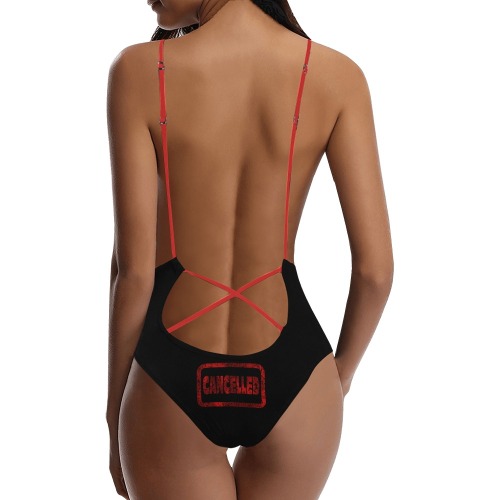 Cancelled Sexy Lacing Backless One-Piece Swimsuit (Model S10)