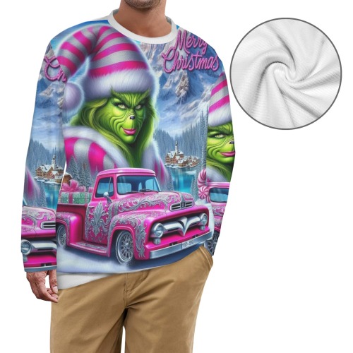 grinchy All Over Print Ribbed Sweatshirt