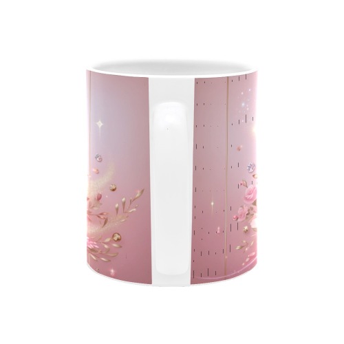 Chic and Unstoppable mug -Pink White Mug(11OZ)