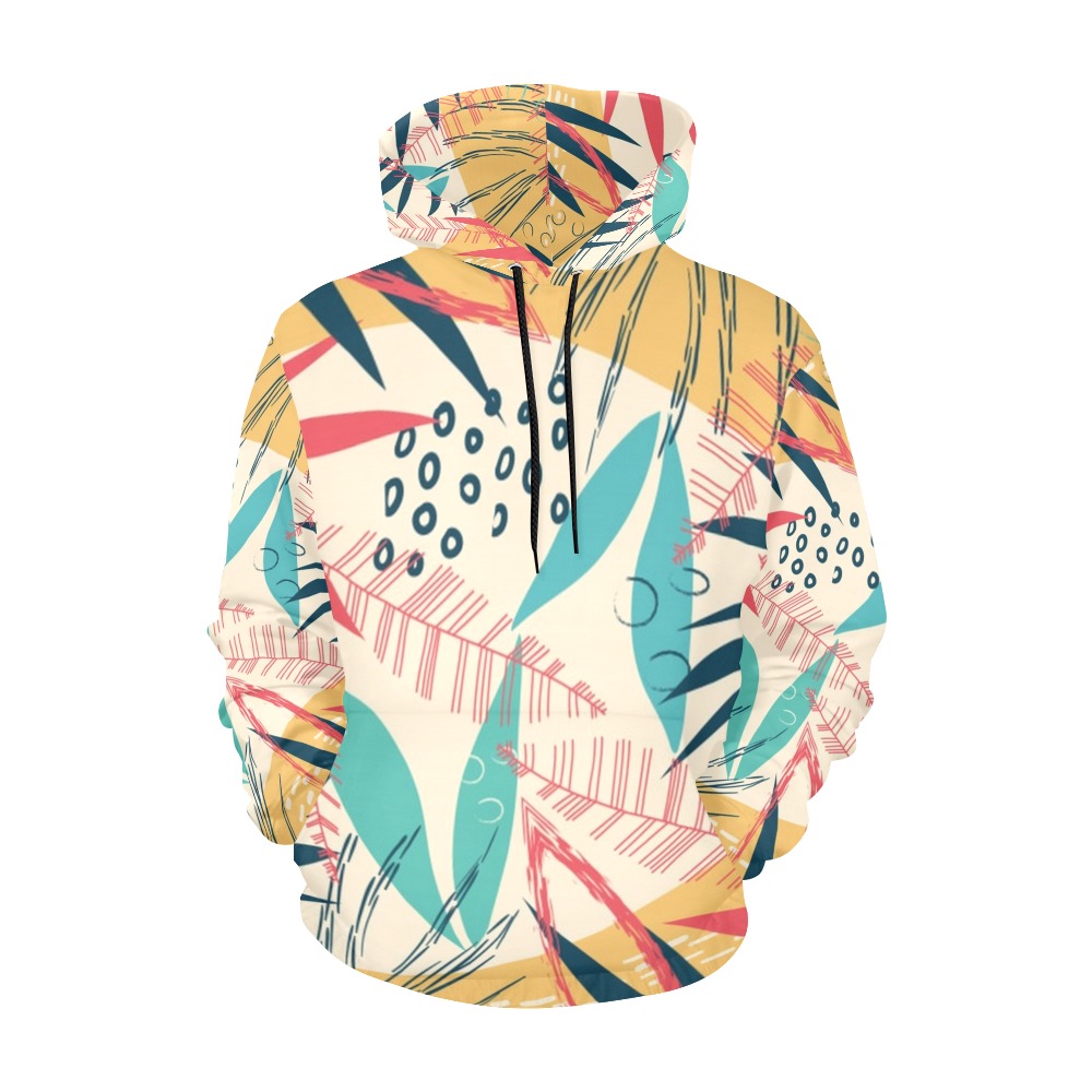 Colorful Tropical Pattern (8) All Over Print Hoodie for Women (USA Size) (Model H13)