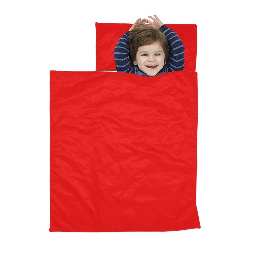 Merry Christmas Red Solid Color Kids' Sleeping Bag