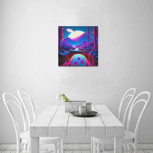 psychedelic landscape 12 Upgraded Canvas Print 16"x16"