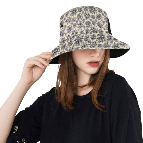 Creekside Floret - beige Unisex Summer Bucket Hat