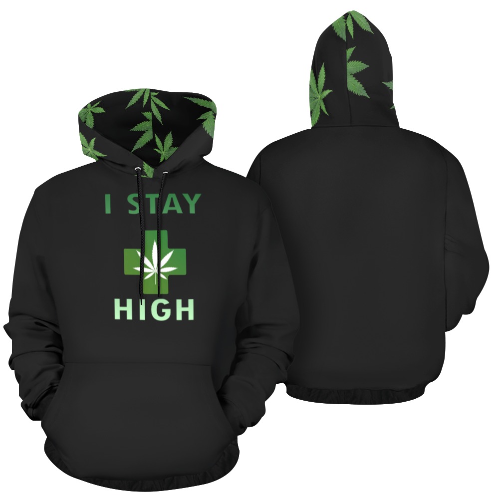 I STAY HIGH All Over Print Hoodie for Men (USA Size) (Model H13)