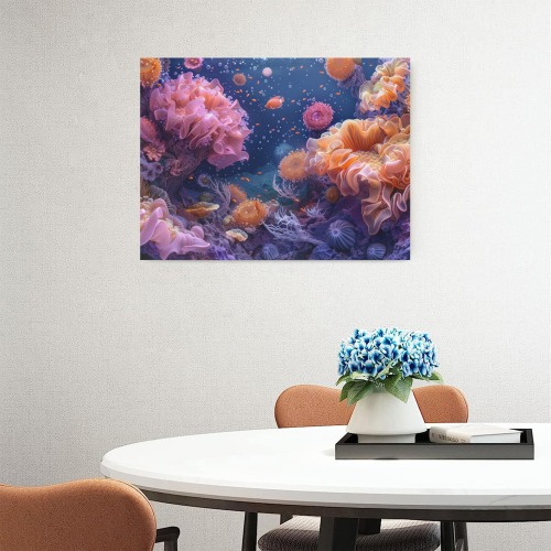 Floral Style 2 Frame Canvas Print 32"x24"