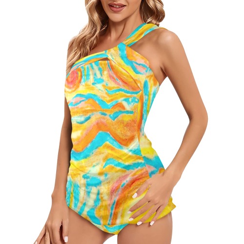 Soleado Collection Women's One Shoulder Backless Swimsuit (Model S44)