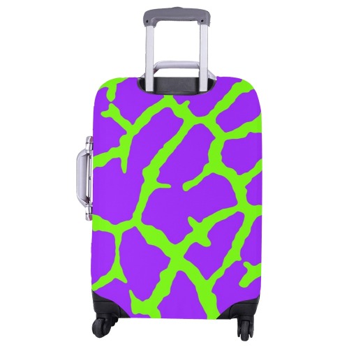 Giraffe Print Mint Amethyst Luggage Cover/Large 26"-28"