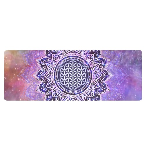 Flower Of Life Lotus Of India Galaxy Colored Kitchen Mat 48"x17"