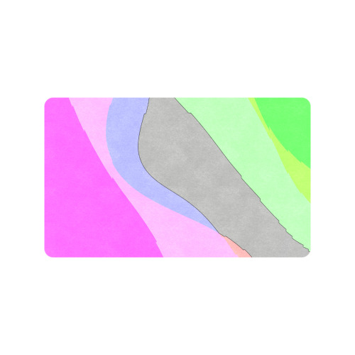 Abstract 703 - Retro Groovy Pink And Green Doormat 30"x18"