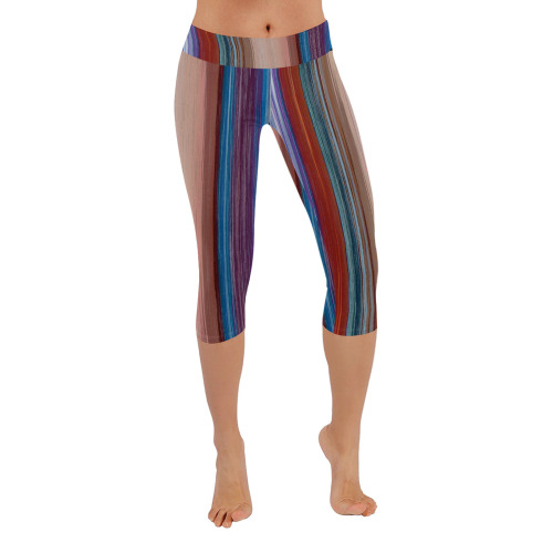 Altered Colours 1537 Women's Low Rise Capri Leggings (Invisible Stitch) (Model L08)