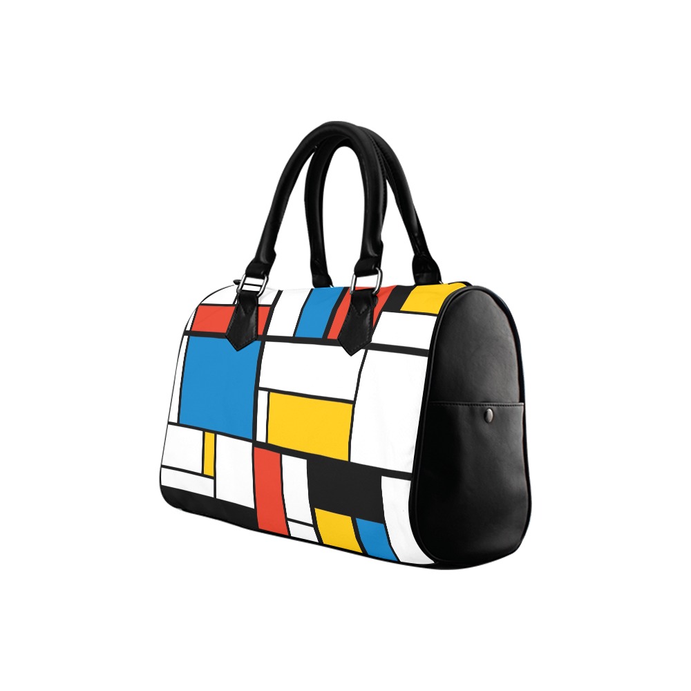 Mondrian De Stijl Modern Boston Handbag (Model 1621)