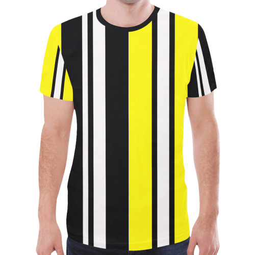 by stripes New All Over Print T-shirt for Men (Model T45)