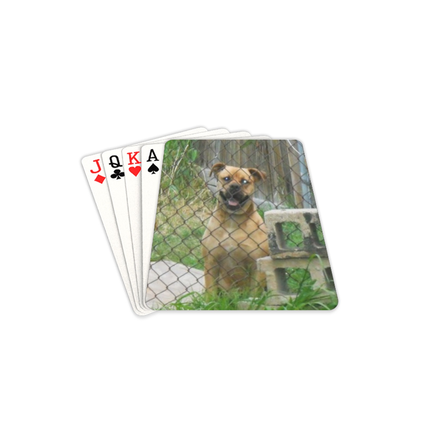 A Smiling Dog Playing Cards 2.5"x3.5"