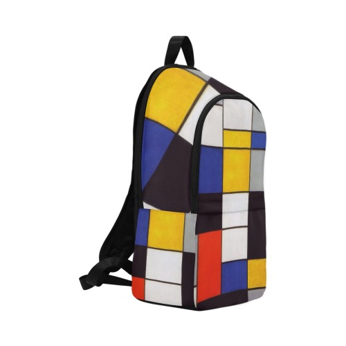 Composition A by Piet Mondrian Fabric Backpack for Adult (Model 1659)
