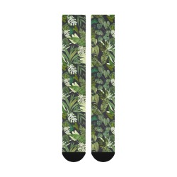 Dark wild jungle watercolor 85W Over-The-Calf Socks