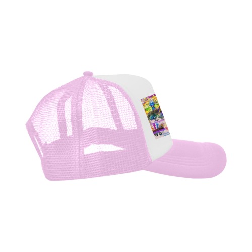 Multi Glitter Drip Light Pink Baseball hat  (7) Trucker Hat