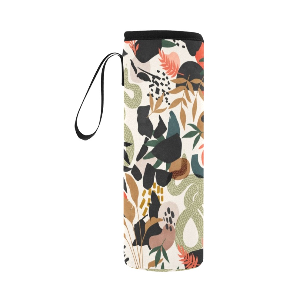 Abstract snakes shapes nature 63 Neoprene Water Bottle Pouch/Large