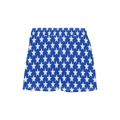 Blue and White Stars Board Shorts Women's Casual Board Shorts (Model L54)