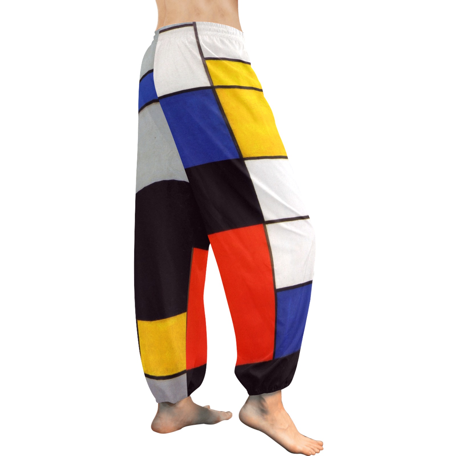 Composition A by Piet Mondrian Women's All Over Print Harem Pants (Model L18)