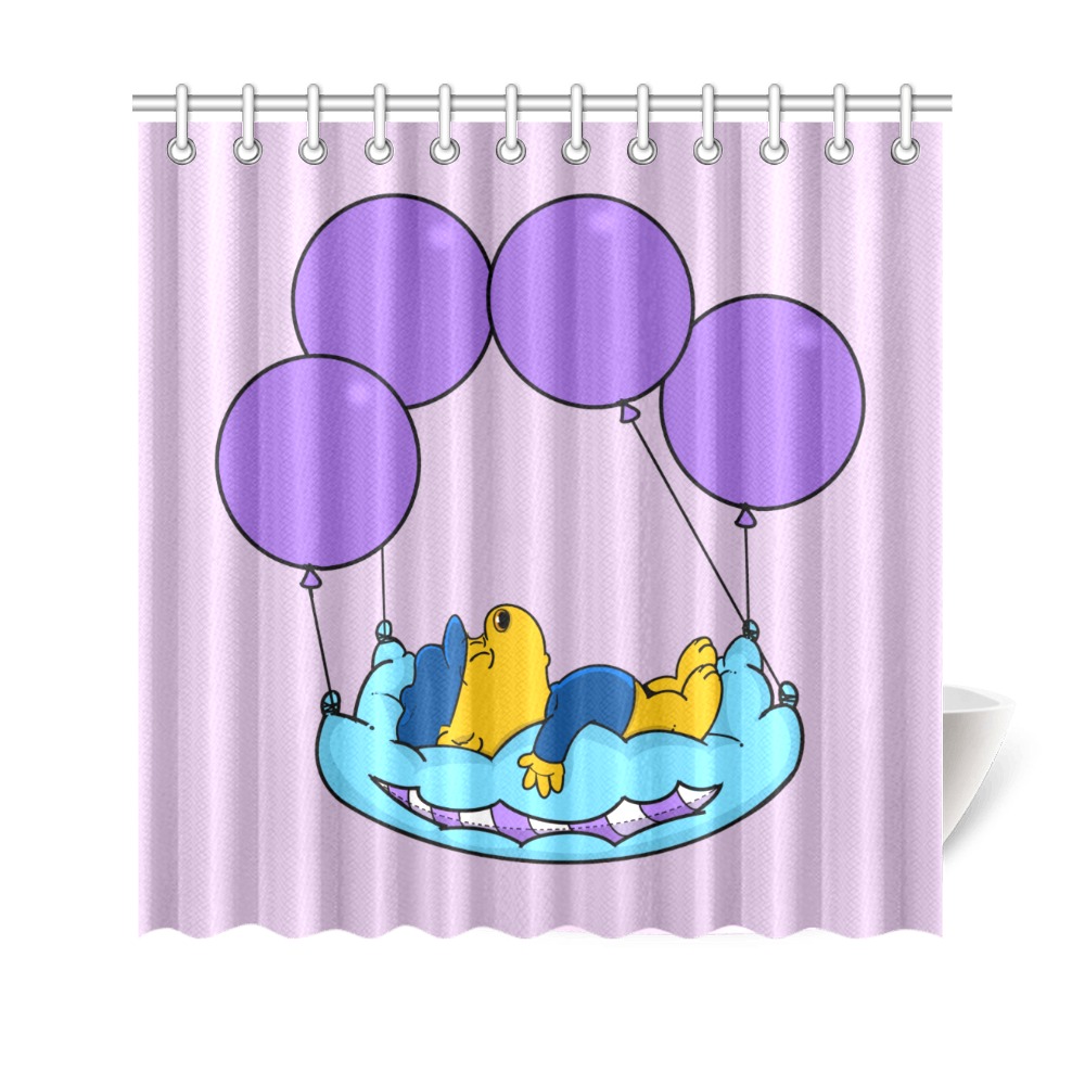 Ferald's Pillow Balloons Shower Curtain 69"x70"