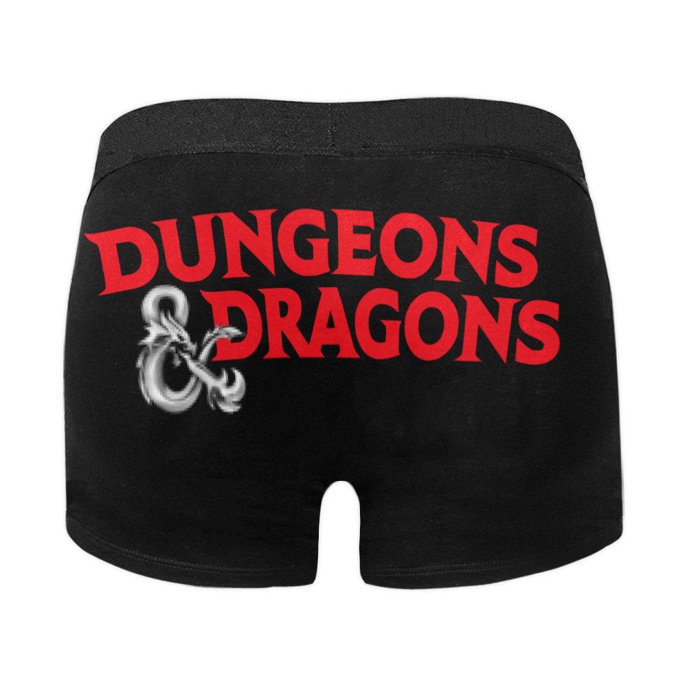 Dungeons & Dragons Logo (Black) Men's Boxer Briefs with Merged Design (Model  L10)