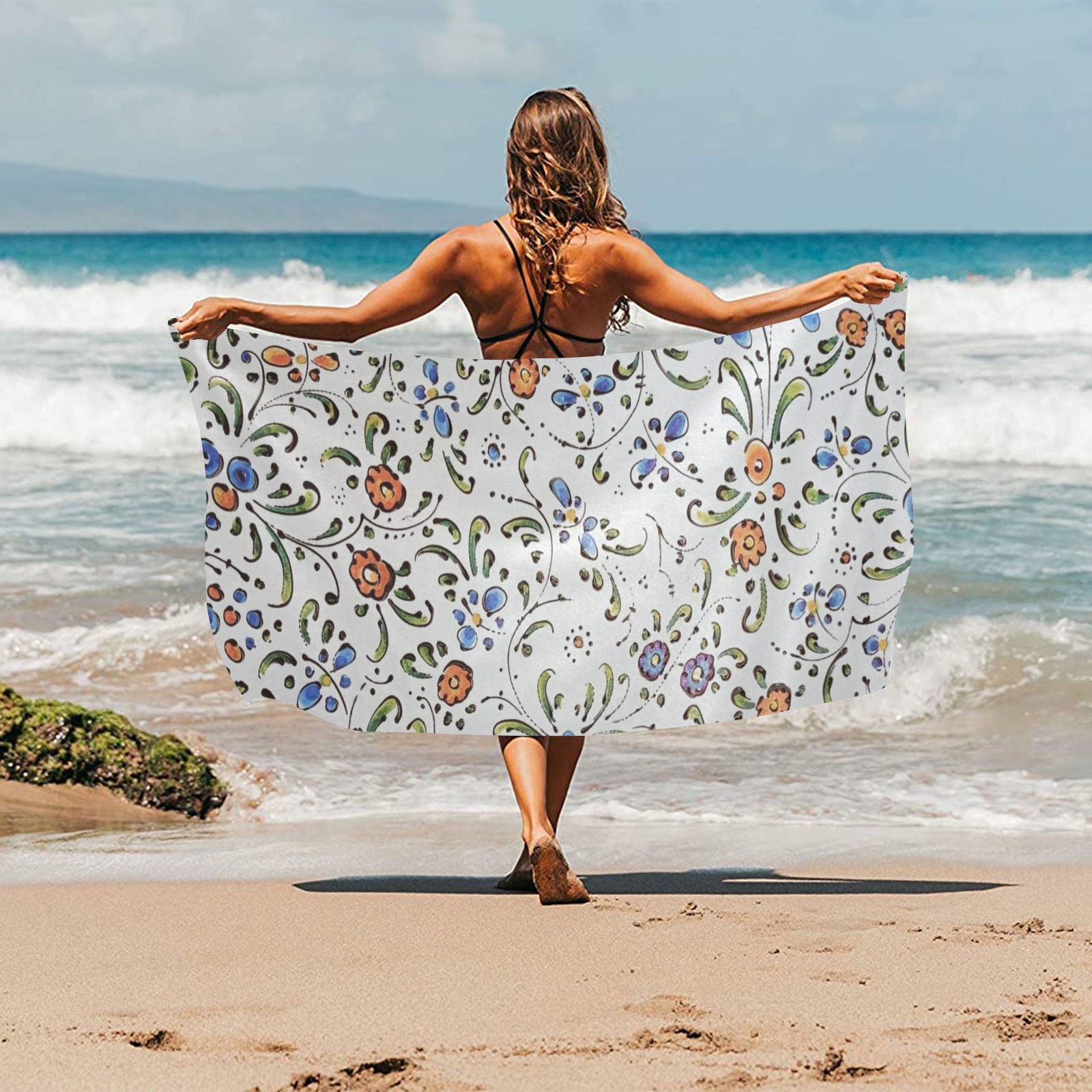 Flower Beach Towel 30"x 60"