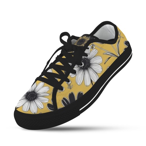 Yellow Blossom Sneakers - Black