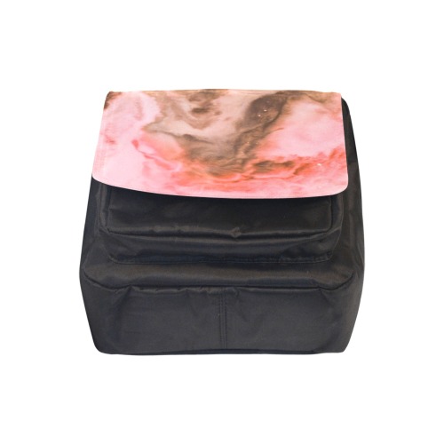 Pink marbled space 01 Crossbody Nylon Bags (Model 1633)