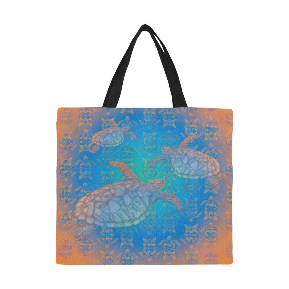 Turtle Delight All Over Print Canvas Tote Bag/Large (Model 1699)