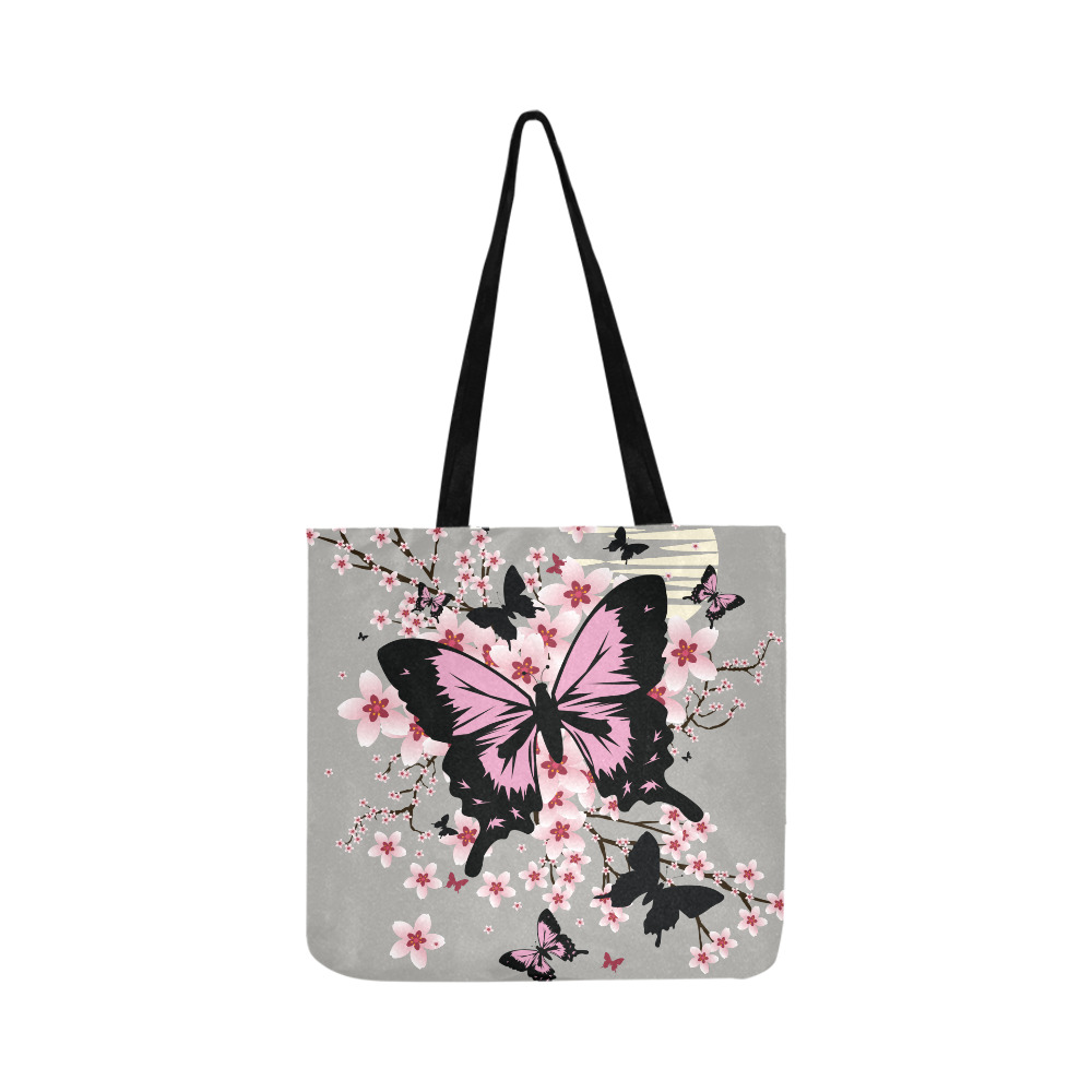 Cherry Blossom Butterflies Reusable Shopping Bag Model 1660 (Two sides)