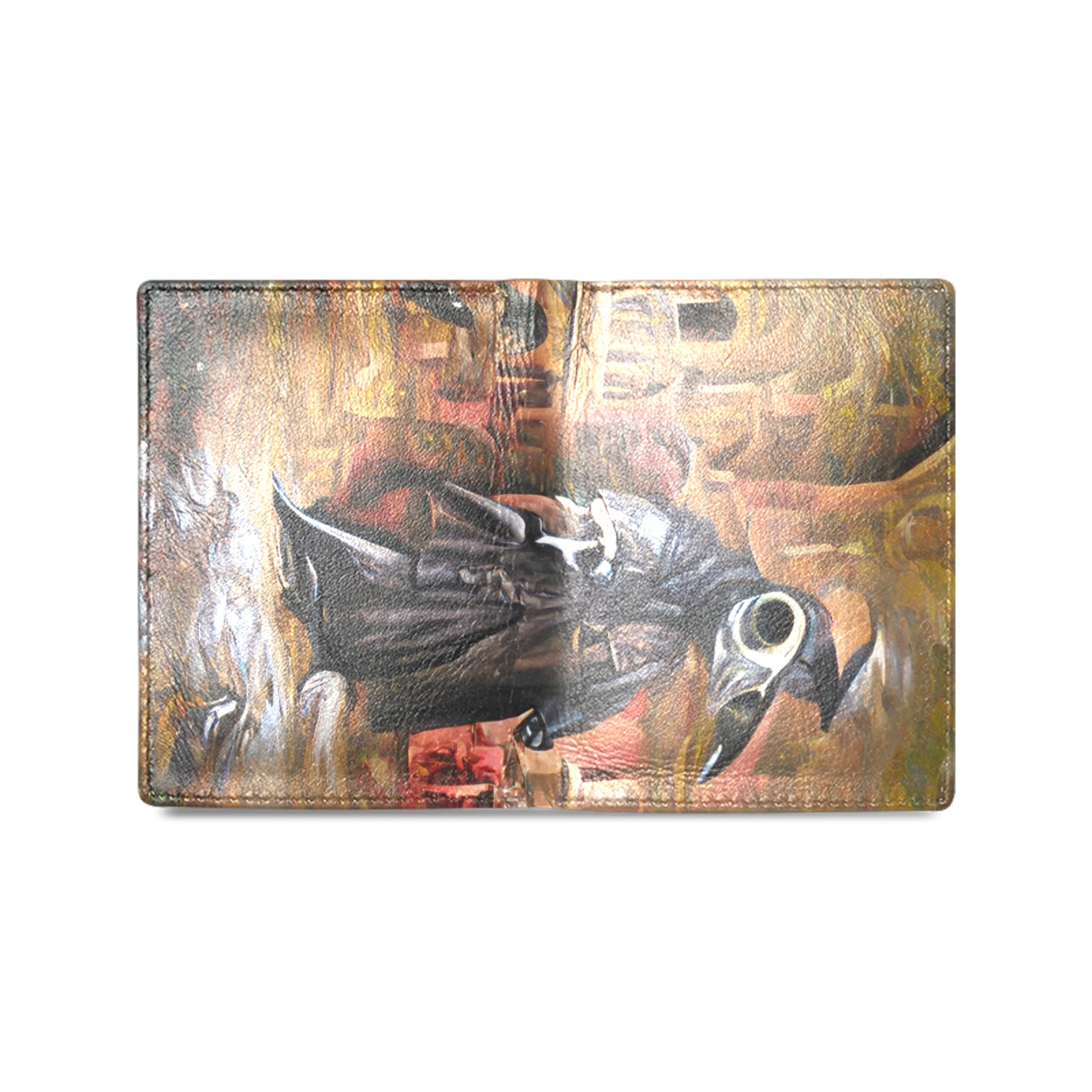 the_plague_TradingCard Men's Leather Wallet (Model 1612)
