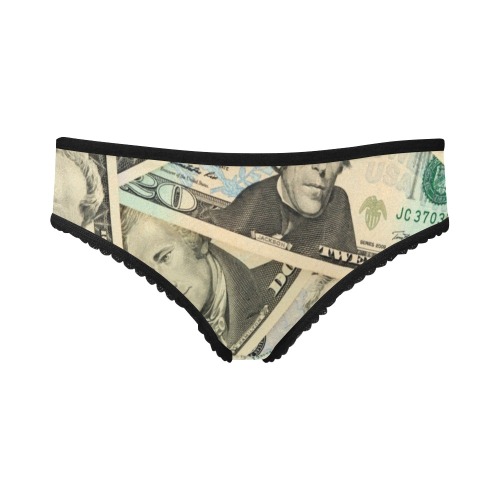US PAPER CURRENCY Women's All Over Print Girl Briefs (Model L14)
