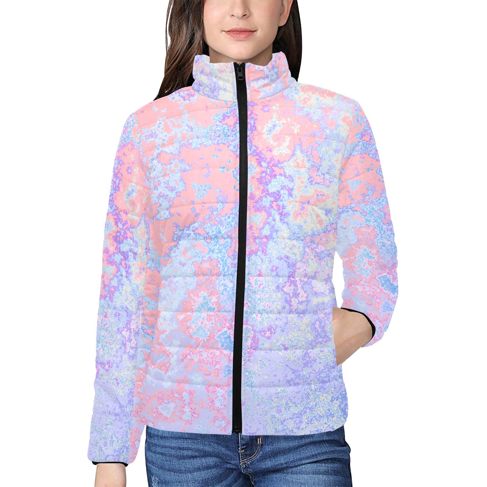 Padded jacket #7 Women's Stand Collar Padded Jacket (Model H41)