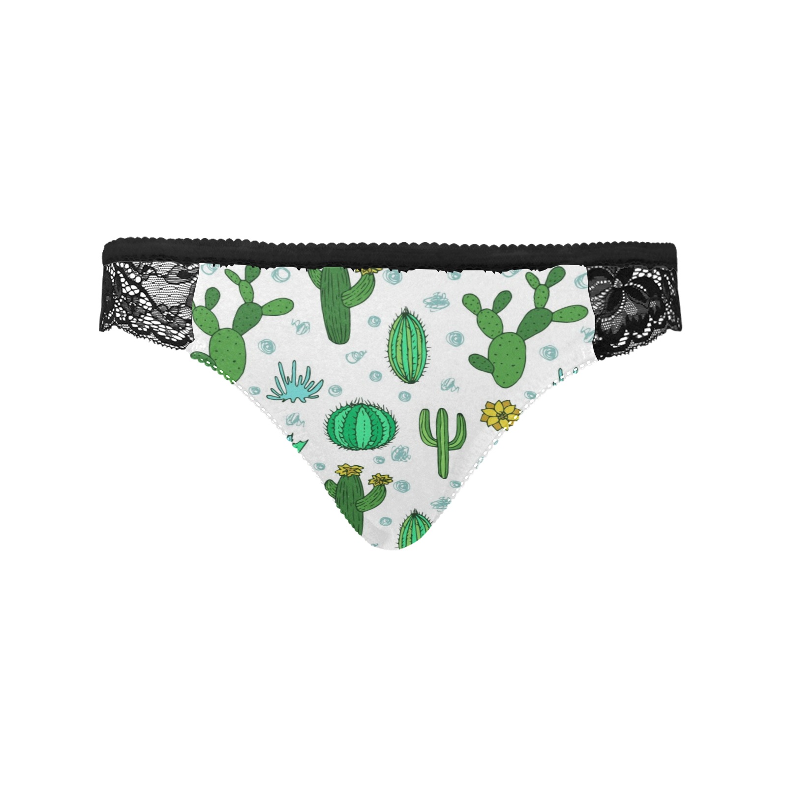 cactus print Women's Lace Panty (Model L41)