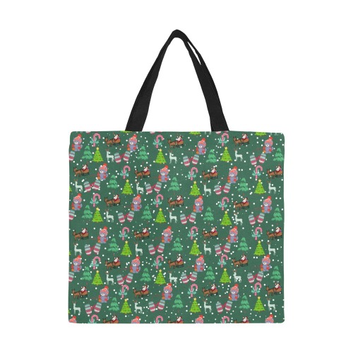 Merry christmas All Over Print Canvas Tote Bag/Large (Model 1699)